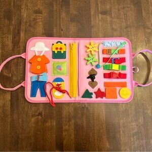 Kids Busy Board Montessori Toy Sensory‎ Fine Motor Skills Travel Toy Plane Car